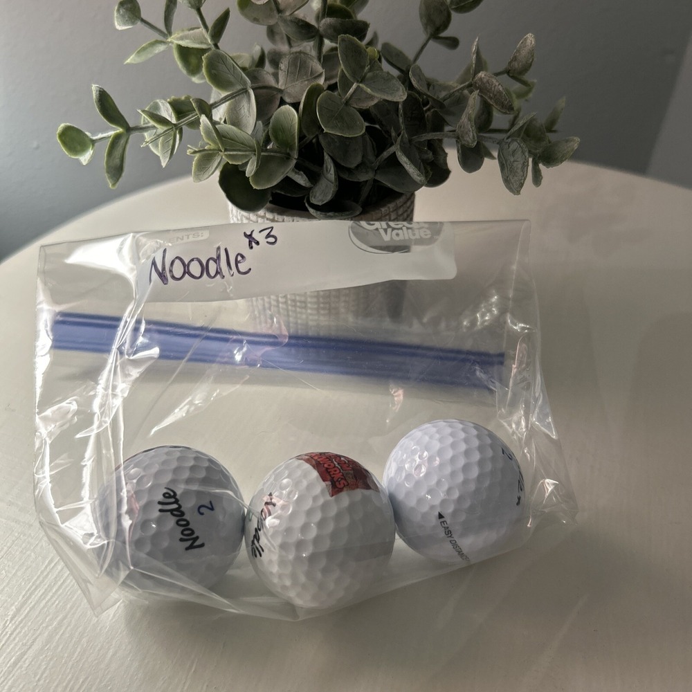 Noodle Soft Easy Distance Golf Balls Set Of 3 Used